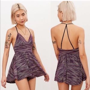 Soft Romper Jumpsuit Purple Print - super soft!